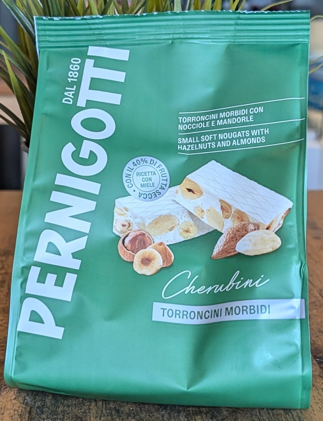 Pernigotti torroncini soft nougat pieces with hazelnuts and almonds