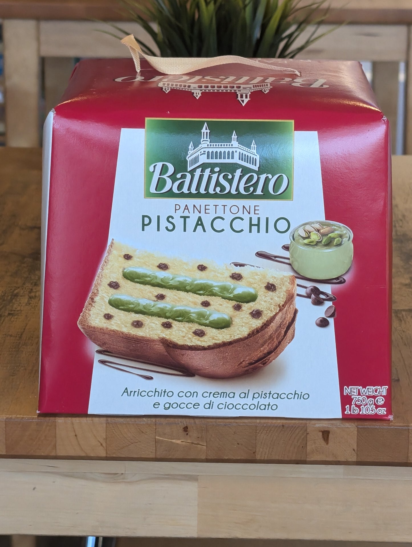 Battistero Panettone Pistacchio Cream & Chocolate Drops