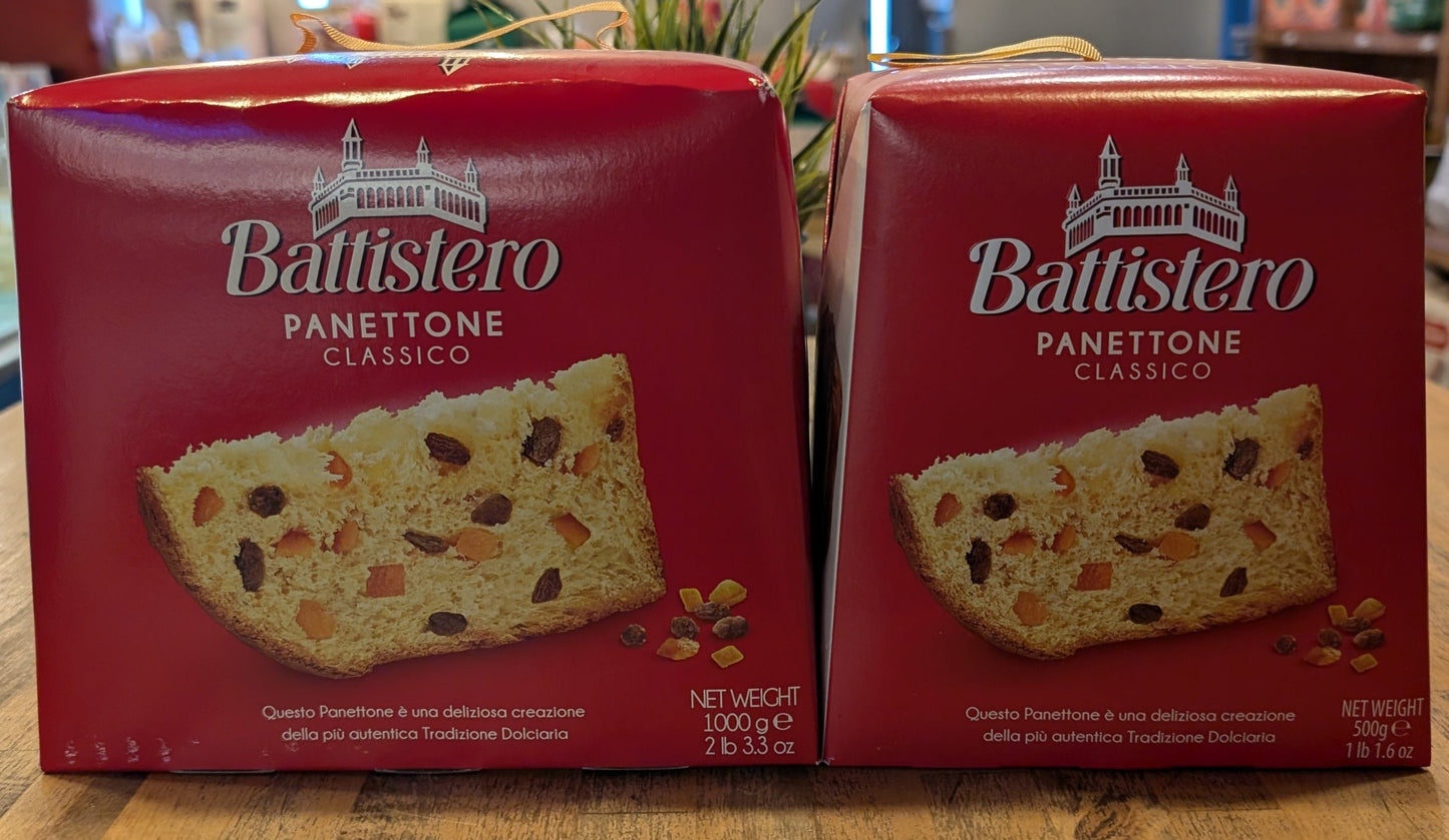 Battistero Classico Panettone. Delicious light and fluffy texture panettone bursting with fruity flavour